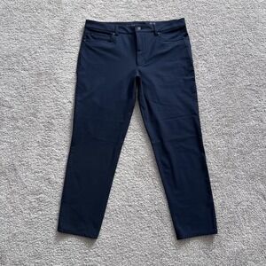 7 Diamonds Infinity Pants Mens 34x27 Blue Slim Fit Stretch Travel Chino Casual
